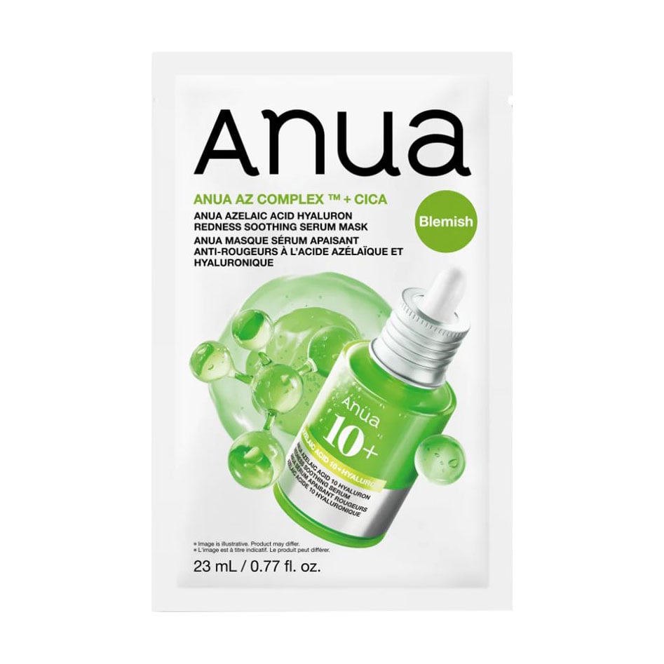 Заспокійлива тканинна маска для обличчя Anua Azelaic Acid Hyaluron Redness Soothing Serum Mask з азелаїновою та гіалуроновою кислотами, 23 мл