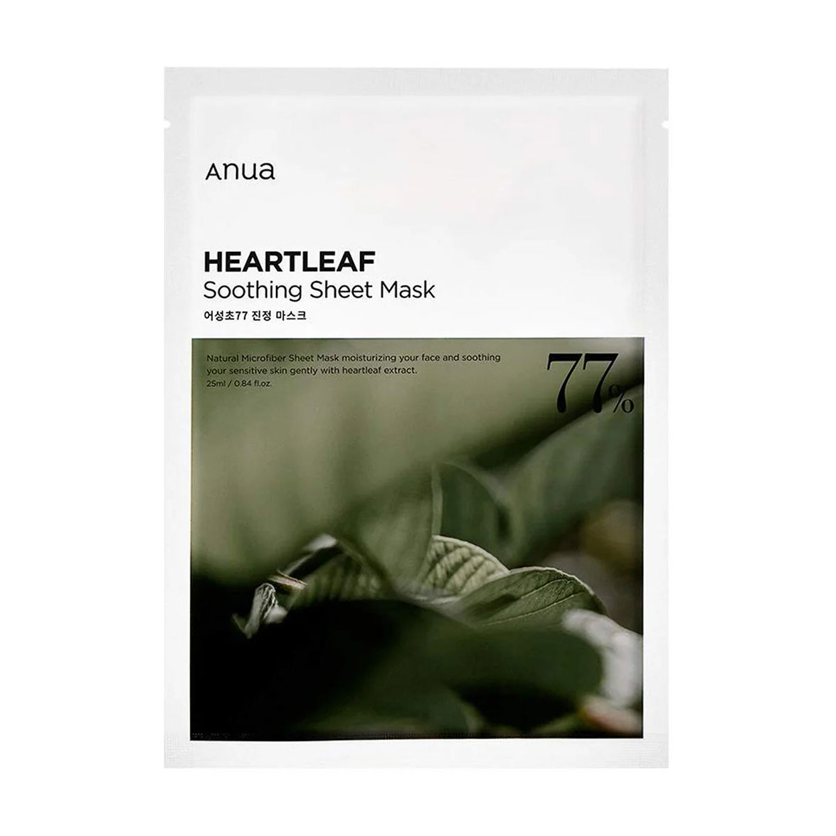 Заспокійлива тканинна маска для обличчя Anua Heartleaf 77% Soothing Sheet Mask, 25 мл