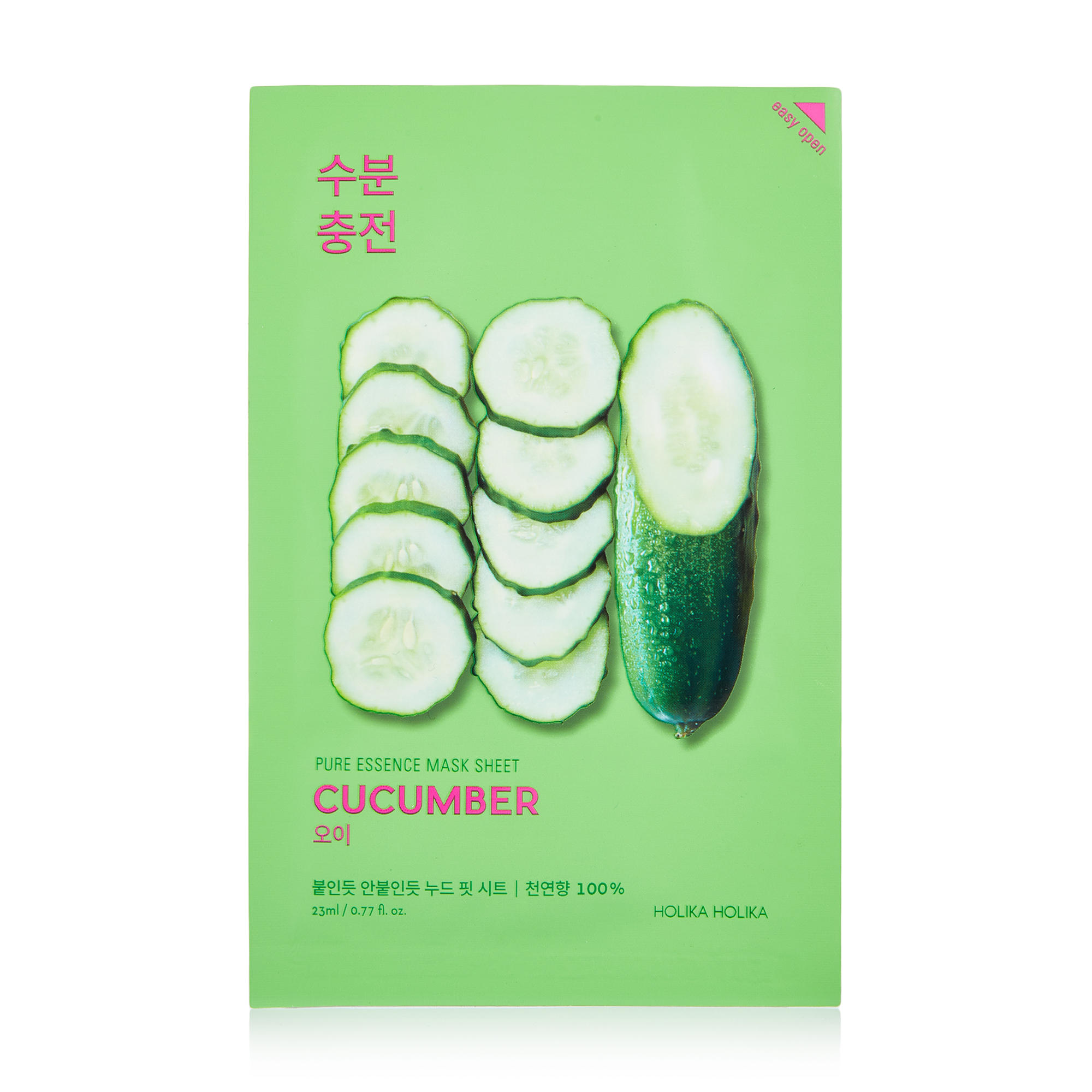 Заспокійлива тканинна маска для обличчя Holika Holika Pure Essence Mask Sheet Cucumber Огірок, 23 мл